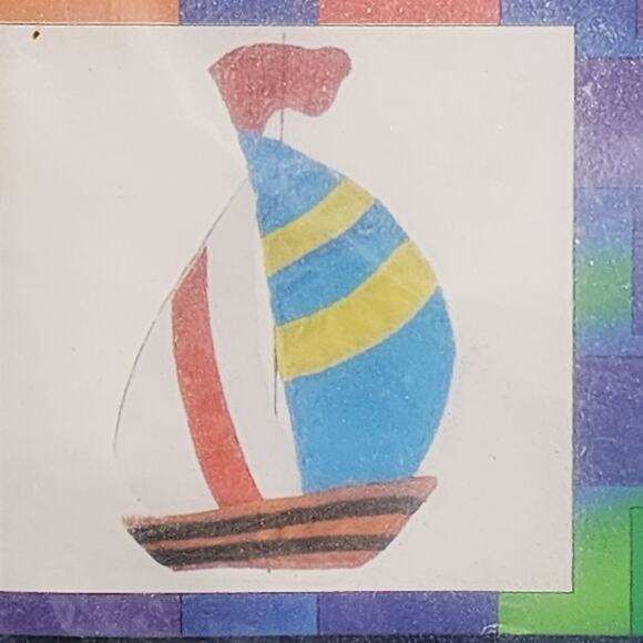 Sailboat Theme Spinner Weather Resistant 2D Appliqued Polyester Inthe Breeze NWT - Picture 2 of 7